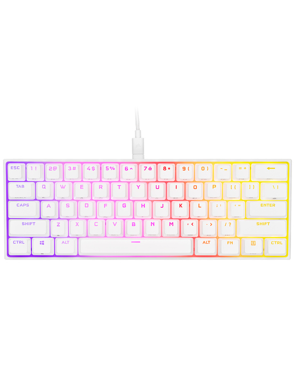 Corsair GAMER MÉCANIQUE (CHERRY MX RED) K65 MINI 60% RGB (BLANC) clavier Jouer QWERTY Français