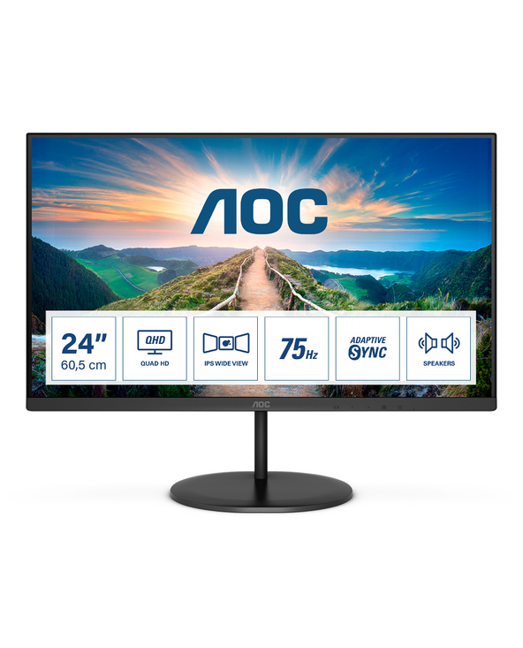 AOC V4 Q24V4EA 23.8" LED 2K Ultra HD 4 ms Noir