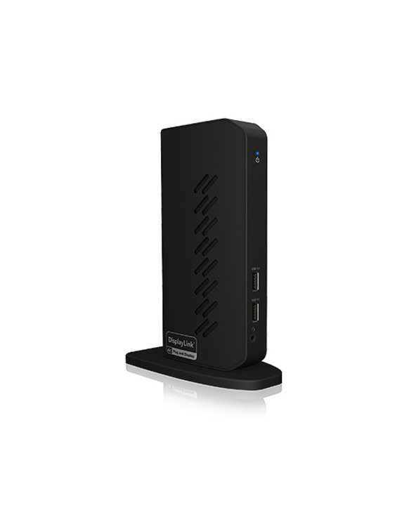 ICY BOX IB-DK2252AC Avec fil USB 3.2 Gen 1 (3.1 Gen 1) Type-C Noir