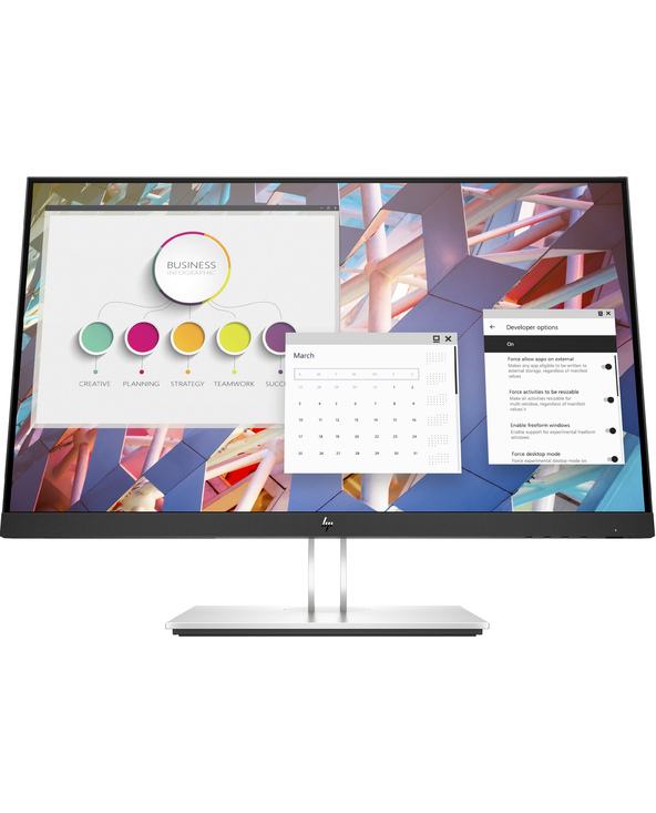 HP E-Series E24 G4 23.8" LCD Full HD 5 ms Noir, Argent