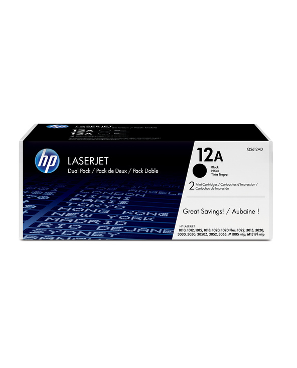 HP 12A pack de 2 toners LaserJet noir authentiques