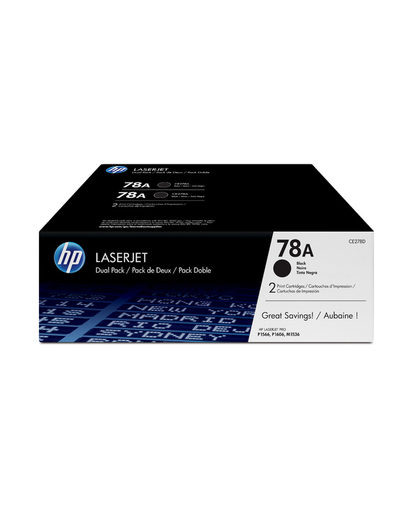 HP 78A pack de 2 toners LaserJet noir authentiques