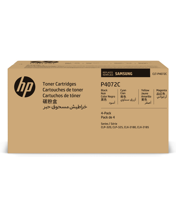 Samsung CLT-P4072C Pack de 4 cartouches authentiques de toner cyan/magenta/jaune/noir