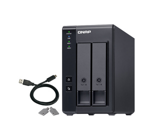 QNAP TR-002 Boîtier de disques de stockage Boîtier disque dur/SSD Noir 2.5/3.5"