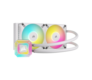 Corsair CW-9060072-WW système de refroidissement d’ordinateur Processeur Refroidisseur de liquide tout-en-un 12 cm Blanc 1 pièce
