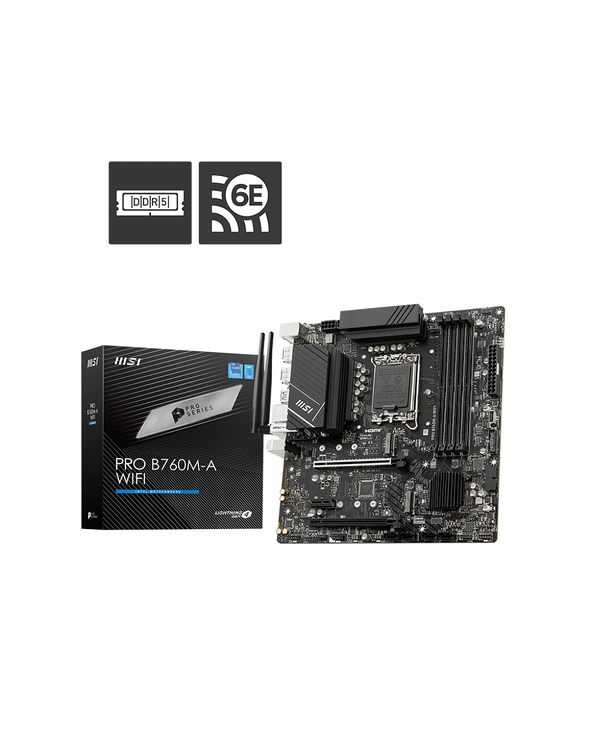 MSI PRO B760M-A WIFI carte mère Intel B760 LGA 1700 micro ATX