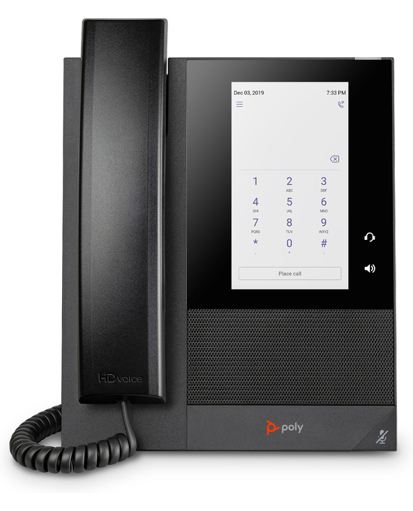 POLY Téléphone multimédia professionnel CCX 400 pour Microsoft Teams et compatible PoE