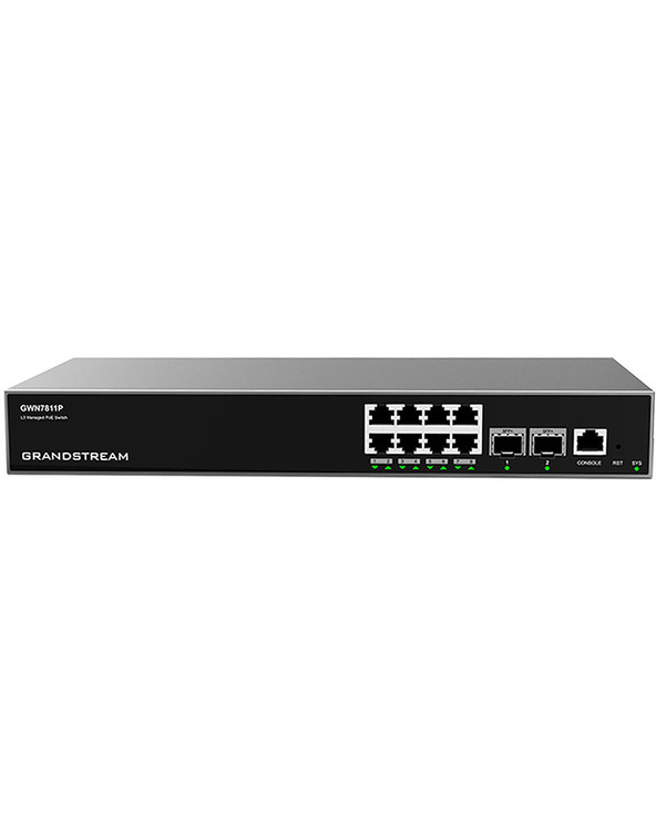 Grandstream Networks GWN7811P commutateur réseau Géré L3 Gigabit Ethernet (10/100/1000) Connexion Ethernet, supportant l'aliment