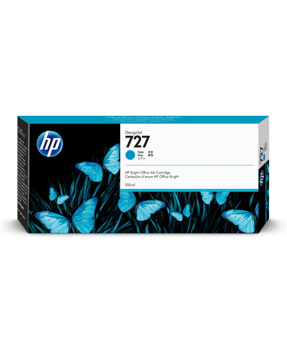HP 727 cartouche d'encre DesignJet cyan, 300 ml