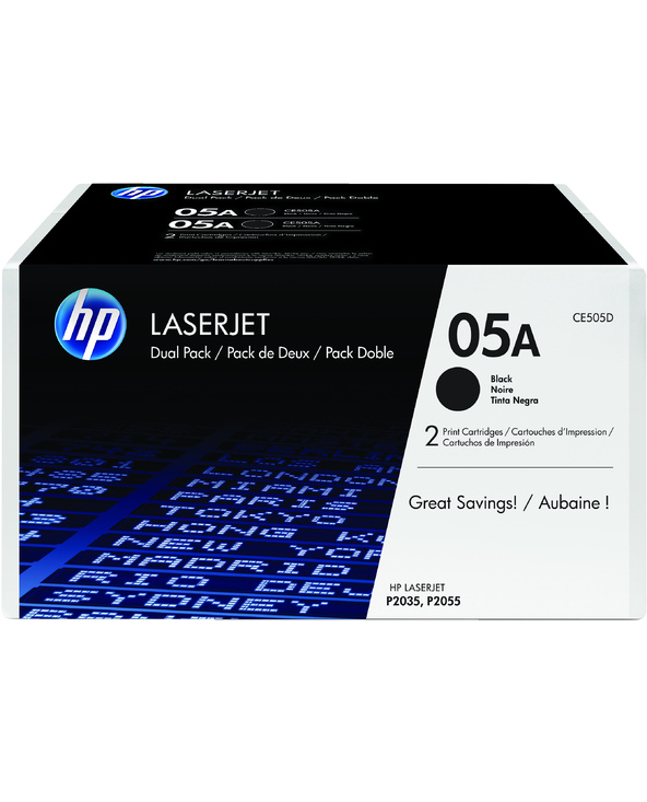 HP Pack de 2 toners noirs authentiques 05A LaserJet