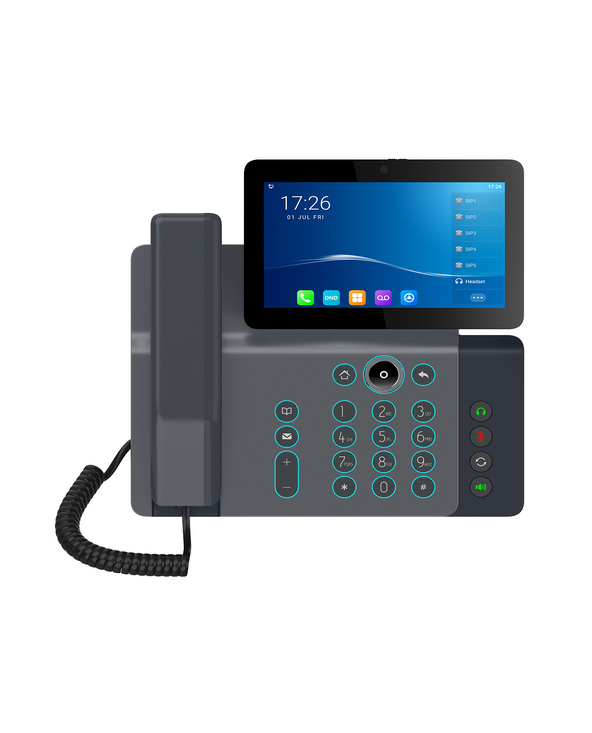Fanvil V67 téléphone fixe Noir 20 lignes LCD Wifi
