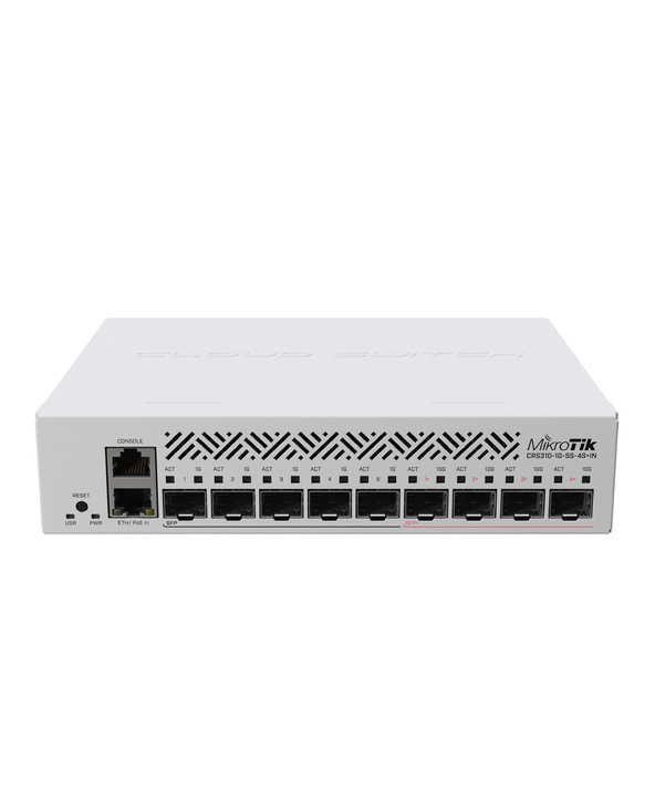 Mikrotik CRS310-1G-5S-4S+IN commutateur réseau Géré L3 Connexion Ethernet, supportant l'alimentation via ce port (PoE) 1U