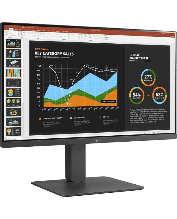 LG MONITOR 24BR650B-C.AEU 23.8" LED Full HD Gris