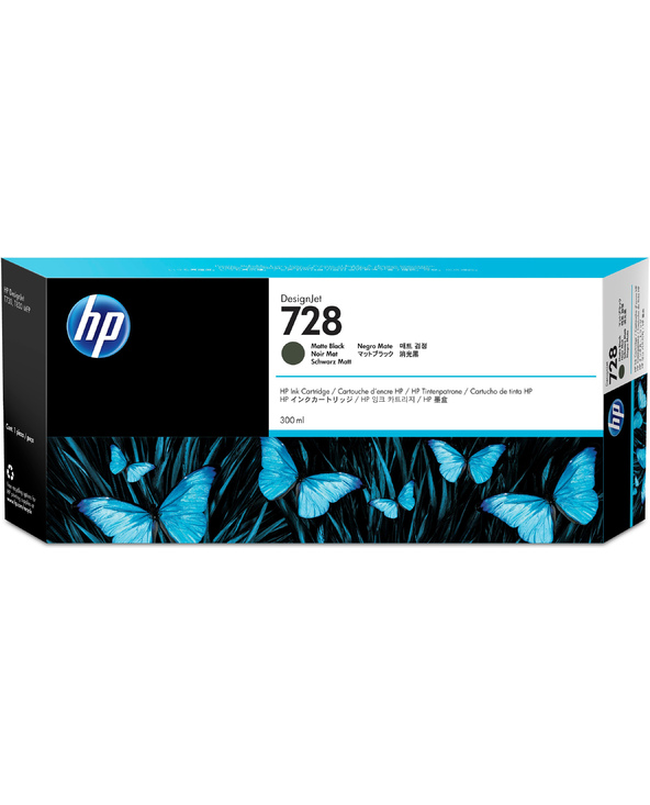 HP 728 cartouche d'encre DesignJet noire mate 300 ml