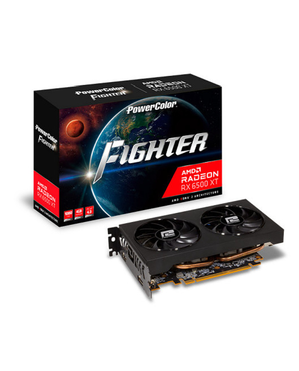 PowerColor AXRX 6500XT 4GBD6-DH/OC carte graphique AMD Radeon RX 6500 XT 4 Go GDDR6