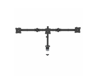 StarTech.com Support de Bureau Bras Triple pour Moniteur - Support VESA 3 Écran jusqu'à 27" - Mât Articulé/Réglable - Inclinaiso