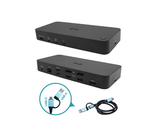 i-tec USB 3.0 / USB-C / Thunderbolt, 3x 4K Docking Station + Power Delivery 100W