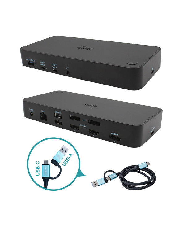 i-tec USB 3.0 / USB-C / Thunderbolt, 3x 4K Docking Station + Power Delivery 100W