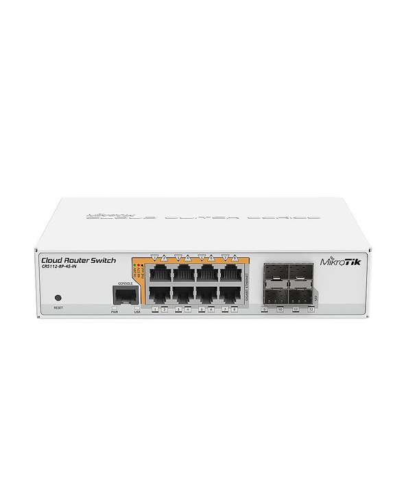 Mikrotik CRS112-8P-4S-IN commutateur réseau Gigabit Ethernet (10/100/1000) Connexion Ethernet, supportant l'alimentation via ce 