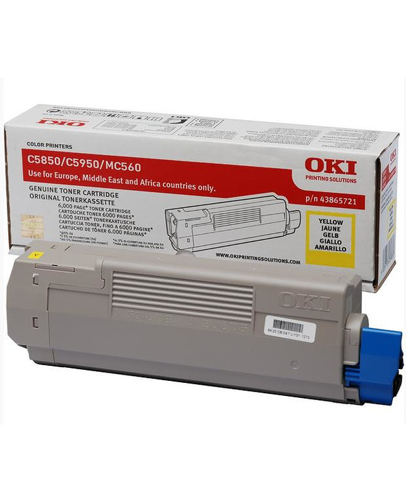 OKI 43865721 Cartouche de toner 1 pièce(s) Original Jaune