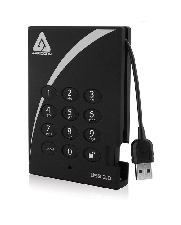 Apricorn A25-3PL256-1000 disque dur externe 1 To Noir