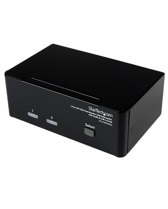 StarTech.com Switch KVM USB 2 ports DVI VGA avec audio - Commutateur concentrateur USB 2.0