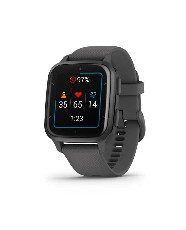 Garmin Venu Sq 2 3,56 cm (1.4") AMOLED 40 mm Numérique Écran tactile Gris GPS (satellite)
