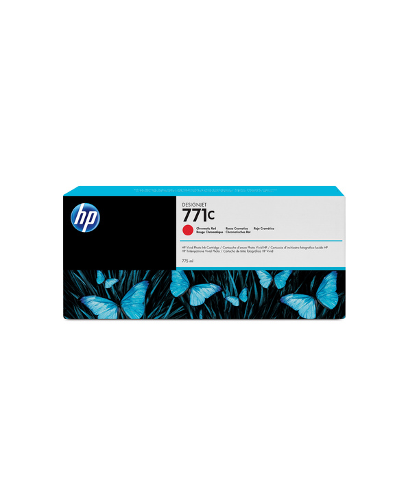 HP 771C cartouche d'encre DesignJet rouge chromatique, 775 ml