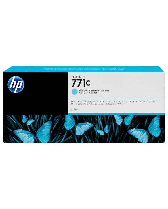HP 771C cartouche d'encre Designjet cyan clair, 775 ml