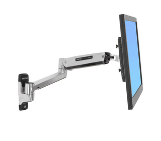 Ergotron LX Sit-Stand Wall Mount LCD Arm 106,7 cm (42") Acier inoxydable Mur