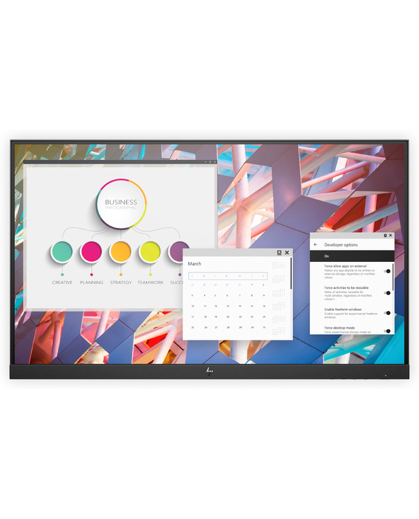 HP E24 G4 23.8" Full HD 5 ms Noir, Argent