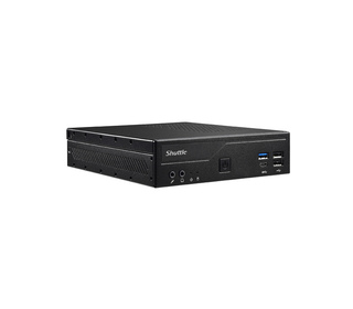 Shuttle Slim PC DH610S, S1700, 1x HDMI, 1x DP, 1x 2.5", 2x M.2, 1x LAN (Intel 1G), fonctionnement permanent 24/7, attaches VESA