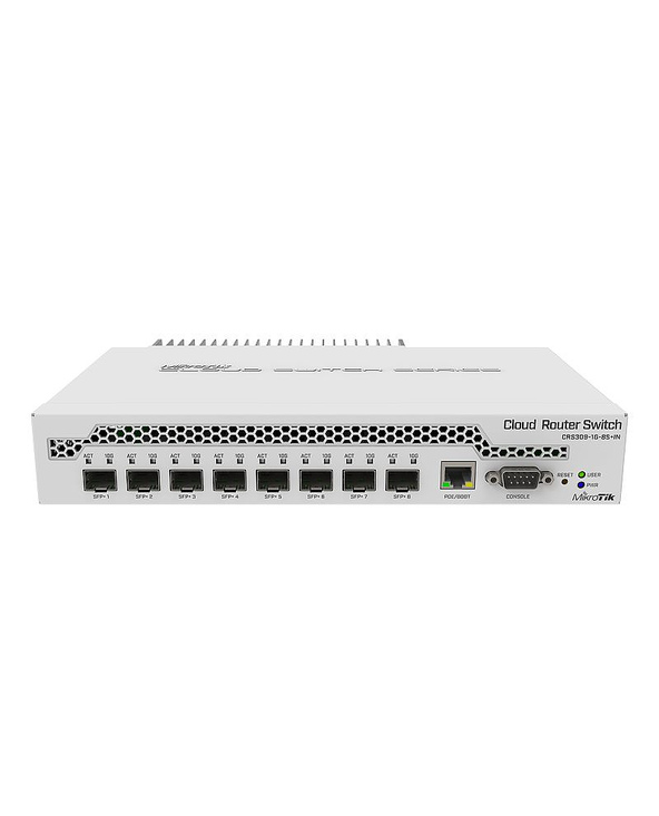 Mikrotik CRS309-1G-8S+ Géré Gigabit Ethernet (10/100/1000) Connexion Ethernet, supportant l'alimentation via ce port (PoE) Blanc