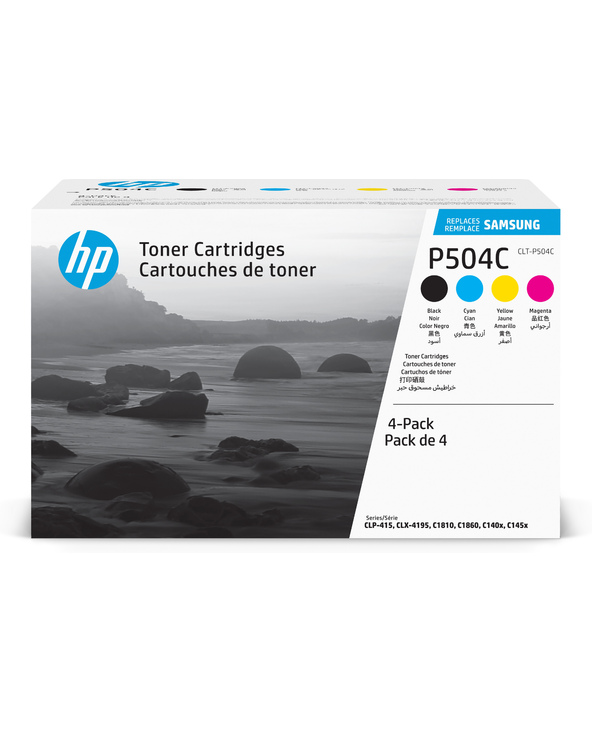 Samsung CLT-P504C Pack de 4 cartouches authentiques de toner cyan/magenta/jaune/noir