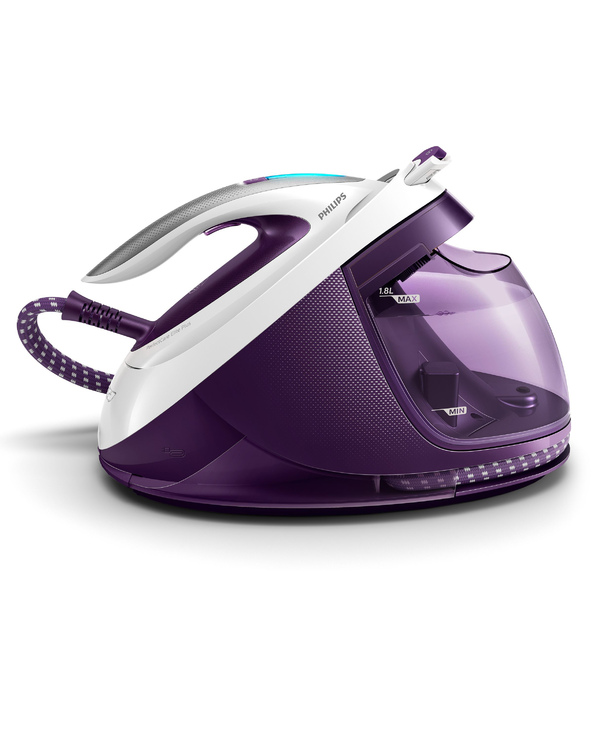 Philips GC9660/30 Centrale vapeur 2700 W 1,8 L Semelle T-ionicGlide Violet, Blanc