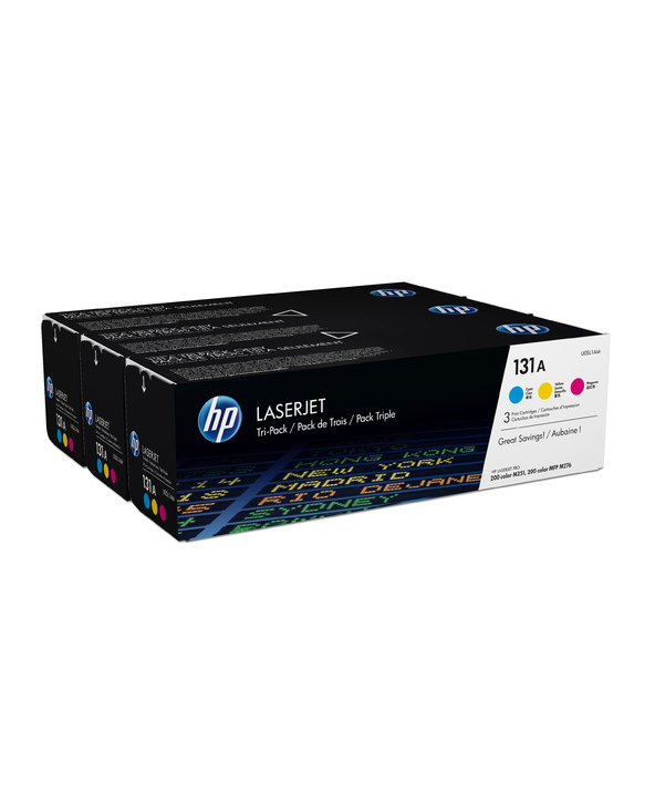 HP Lot de 3 toners authentiques cyan/magenta/jaune LaserJet 131A