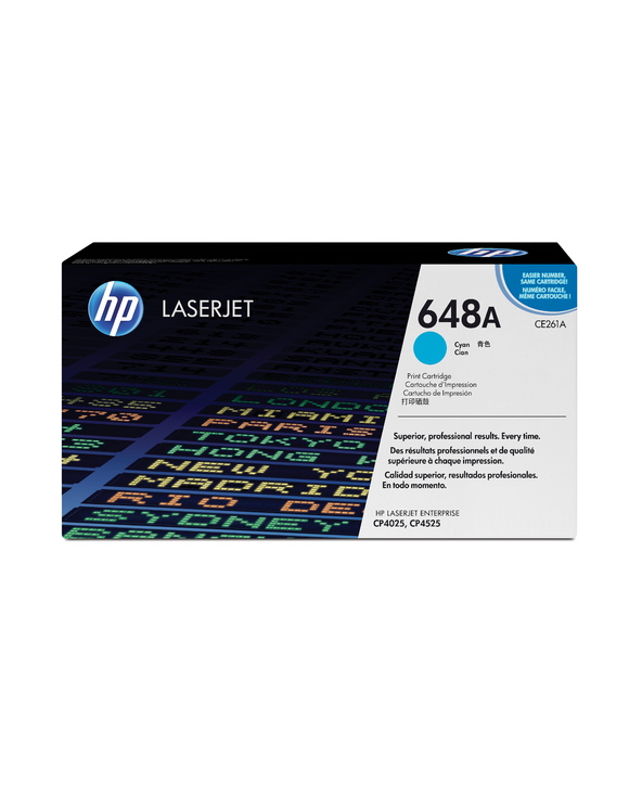 HP 648A toner LaserJet cyan authentique HP 648A toner LaserJet cyan authentique