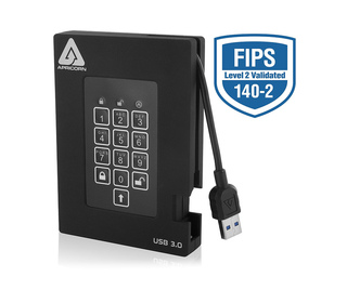 Apricorn Aegis Padlock Fortress disque dur externe 2 To Noir