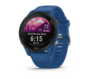 Garmin Forerunner 255 3,3 cm (1.3") MIP 46 mm Numérique 260 x 260 pixels Écran tactile Bleu Wifi GPS (satellite)