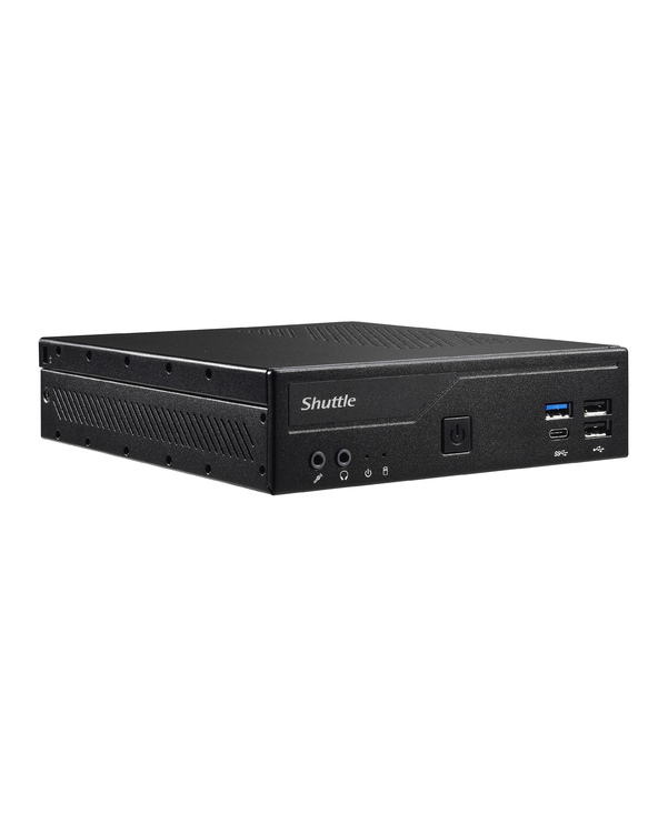 Shuttle Slim PC DH610, S1700, 1x HDMI, 2x DP, 1x 2.5", 2x M.2, 2x LAN (Intel 1G + 2.5G), 2x COM, fonctionnement permanent 24/7, 