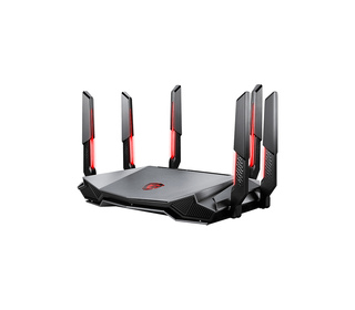 MSI RADIX AXE6600 WIFI 6E TRI-BAND routeur sans fil Gigabit Ethernet Bi-bande (2,4 GHz / 5 GHz) Noir, Rouge