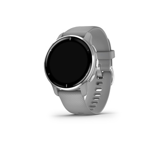 Garmin Venu 2 Plus GPS 3,3 cm (1.3") AMOLED 43 mm Numérique 416 x 416 pixels Écran tactile Gris, Argent Wifi GPS (satellite)