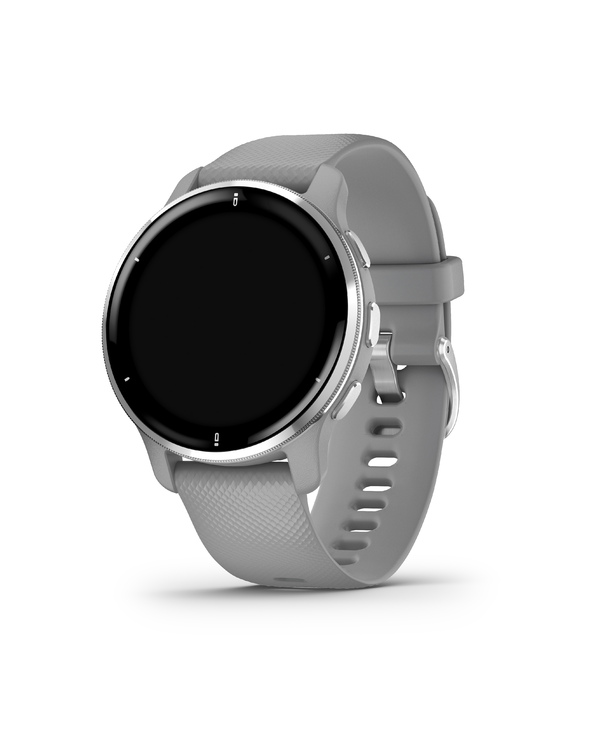 Garmin Venu 2 Plus GPS 3,3 cm (1.3") AMOLED 43 mm Numérique 416 x 416 pixels Écran tactile Gris, Argent Wifi GPS (satellite)