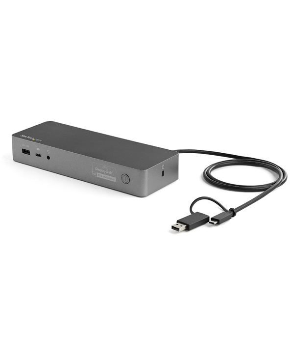 StarTech.com Station d'Accueil Universelle pour Ordinateur Portable, Station d'Accueil Hybride USB-C & USB-A, Dual 4K DP & HDMI,