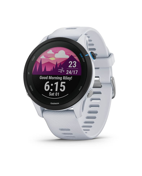 Garmin Forerunner 255 Music 3,3 cm (1.3") MIP 46 mm Numérique 260 x 260 pixels Écran tactile Blanc Wifi GPS (satellite)