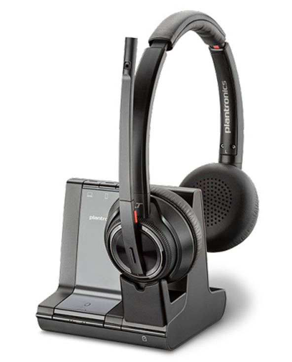 POLY W8220/A, UC Casque Sans fil Arceau Bureau/Centre d'appels Bluetooth Noir