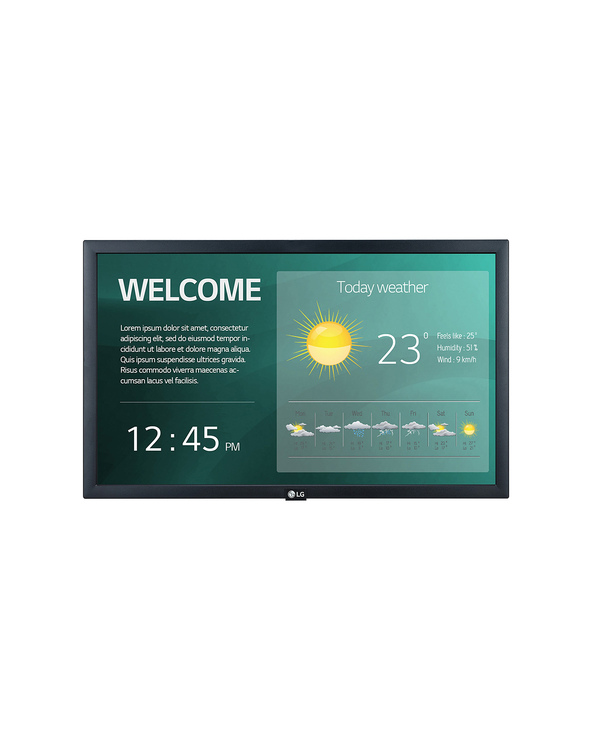 LG 22SM3G-B affichage de messages Écran plat de signalisation numérique 54,6 cm (21.5") IPS Wifi 250 cd/m² Full HD Noir Intégré 