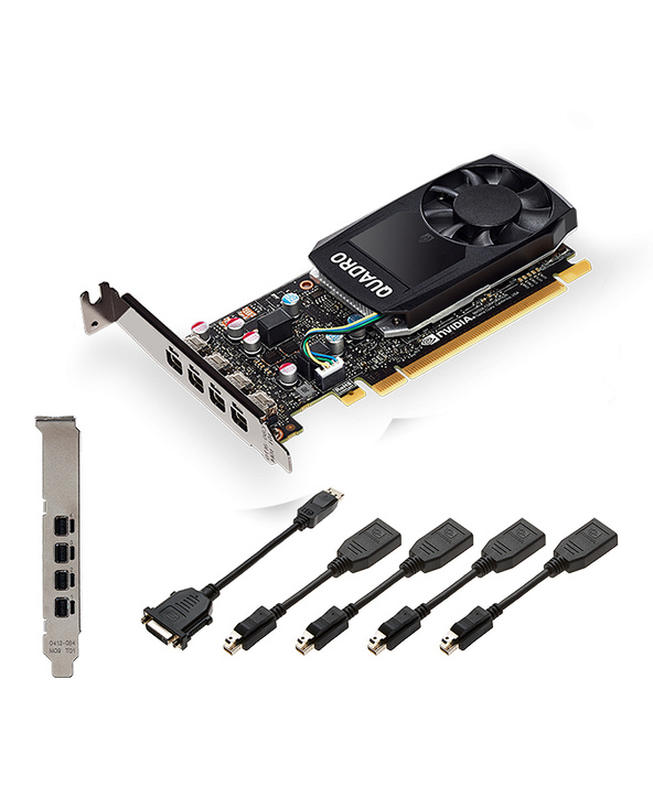 PNY VCQP1000V2-PB carte graphique NVIDIA Quadro P1000 V2 4 Go GDDR5