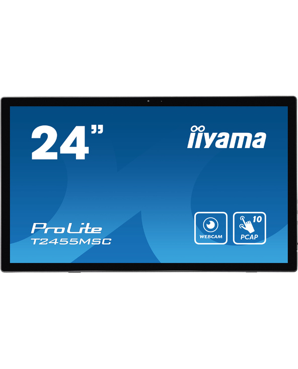 iiyama T2455MSC-B1 affichage de messages Écran plat de signalisation numérique 61 cm (24") LED 400 cd/m² Full HD Noir Écran tact