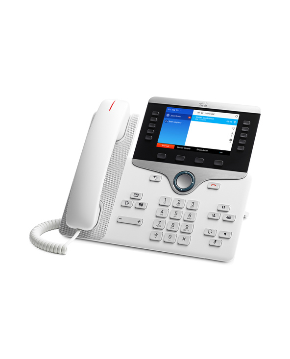 Cisco 8841 téléphone fixe Noir, Argent